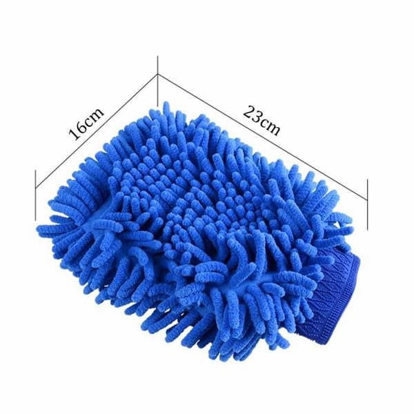 Sæt med 3 chenille bilvaskehandsker, bilvaskehandsker, mikrofiber bilvaskehandsker, 3 farver