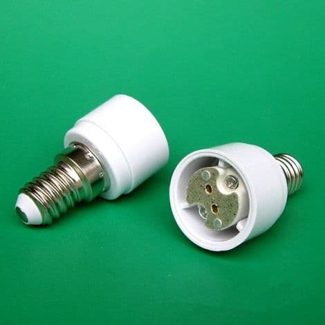 Sett med 4 E14 til G4 MR16 GU5.3 GU4 sokkeladaptere for LED- eller halogenpærer