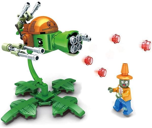 Plants Vs Zombies 2 Pvz Utsøkte Byggeleker Gaver For 6,7,8,9,10 År Gamle Barn Foreldre-barn Interaksjon (medium-(4stk))