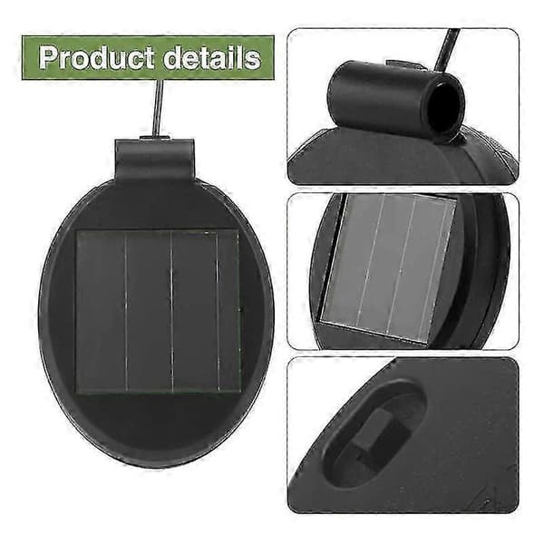 4 pakker Solar LED Lys Udskiftning Top Panel, solpanel Lanterne Låg Pære Tilbehør