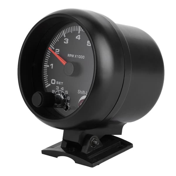 Bilturtæller - 3,75 tommer, 12V, 0-8000RPM, Justerbart skiftelys