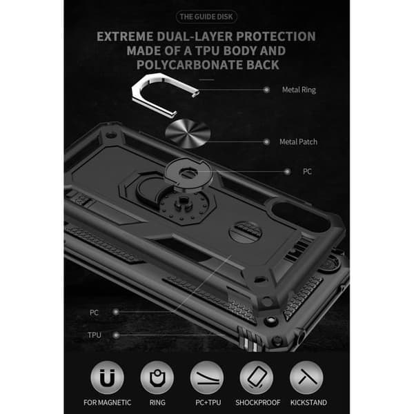 Fodral - MSK - Huawei P30 Lite - 360° Rotation - Härdat Glas - 2-i-1 Skydd