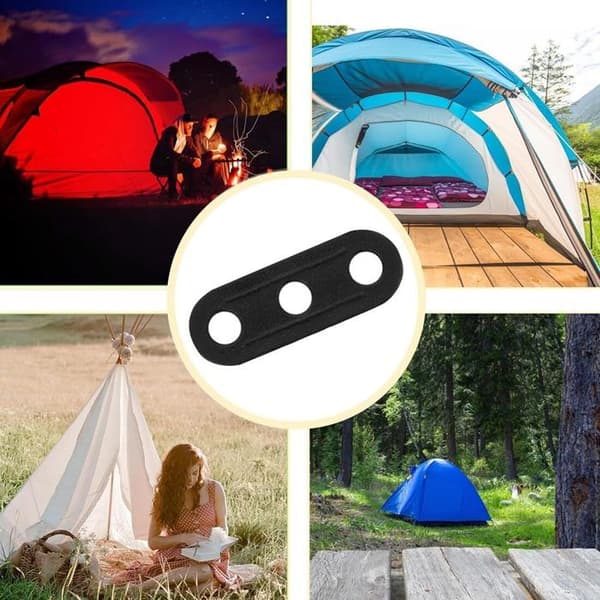 20 STK 3-hullers rebstrammere, sorte campingrebstrammere, til telte, presenninger, vandreture, camping