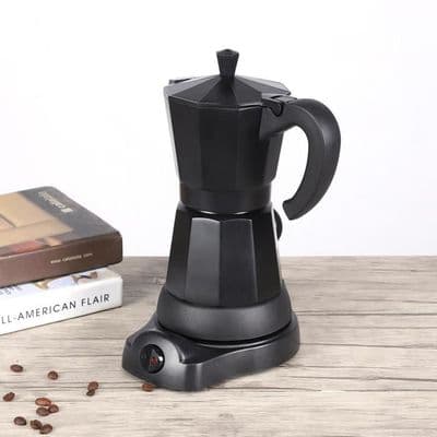 Kaffemaskine - ESTANK - Bærbar elektrisk kande - 300 ml - 3 kopper - Sort