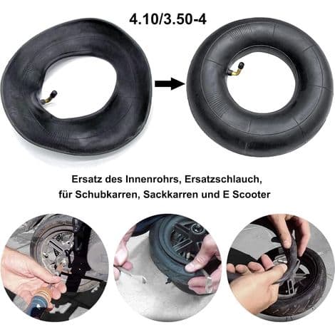 Däckslang, 2 stycken 4.10/3.50-4 Däckslang, Set med 2 innerslangar, Innerslangar för gräsklippare, Ersättningsinnerslangar, för gräsklippare, Ha