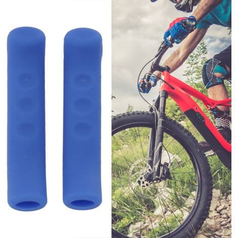 Ergonomisk silikonehylster til cykelbremsehåndtag, bremsegrebsovertræk til mountainbikes og racercykler, blå