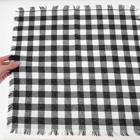 Rustik linnedserviet - 40 cm, ensfarvet, bondegårdsstil