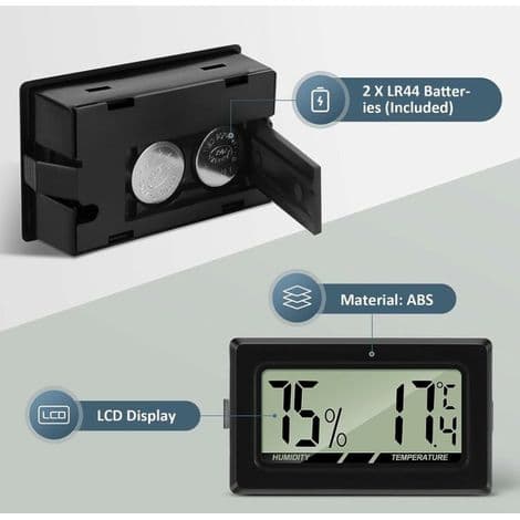 (5 STK) Mini Digital LCD Termometer Hygrometer Temperatur Fuktighetstester Bærbart Termometer Hygrometer Indikator for Kontor Kjøkken