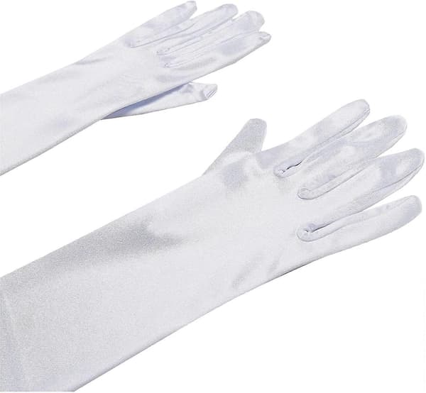Långa satinhandskar för kvinnor
