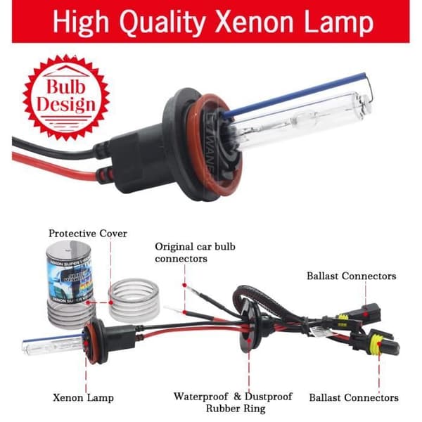 9005 HB3 - 6000k Kallvit - 55w Xenon HID Glödlampskit, Bil Dimljus