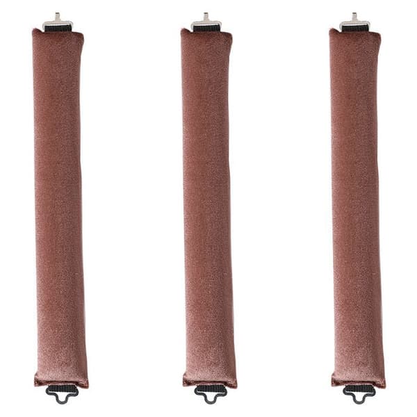 Set med 3 värmefria hårrullar, flexibla stavar med krokar, sömnrullar, värmefria lockar över natten, khaki