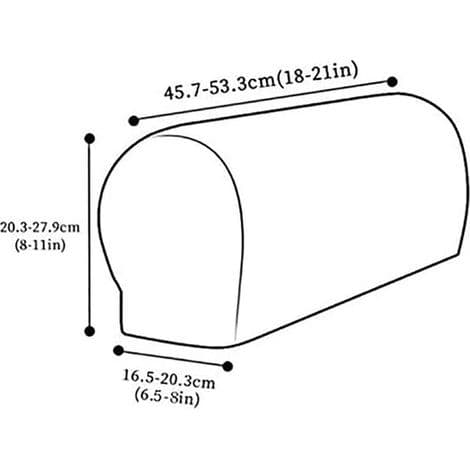 Sofatrekk til armlene - 2 deler - Sklisikkert - Grått - Avtakbart elastisk armlenetrekk - Ripebestandig møbeltrekk - Tykt og elastisk sofatrekk -