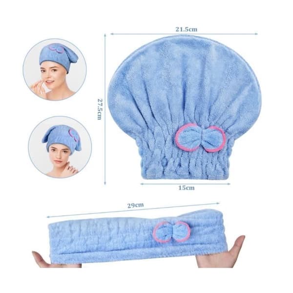 Handduksmössa - 3-pack - Mikrofiber - Superabsorberande - Maskintvättbar