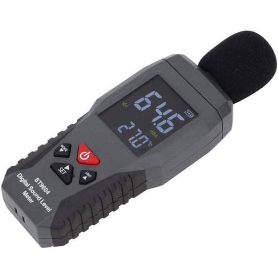 SMART SENSOR Lydniveaumåler, Støjniveauregistrator, Digital Audio Lydniveaumåler, Måleområde 30-130dB