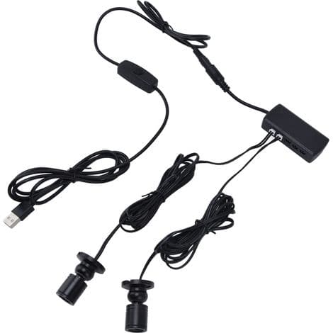 Liten, dimbar, USB-driven rund LED-skåpbelysning för garderober eller utställningsrum (1 för 9)