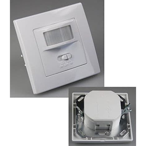 160° innfelt bevegelsessensor veggbryter for LED- og halogenpærer