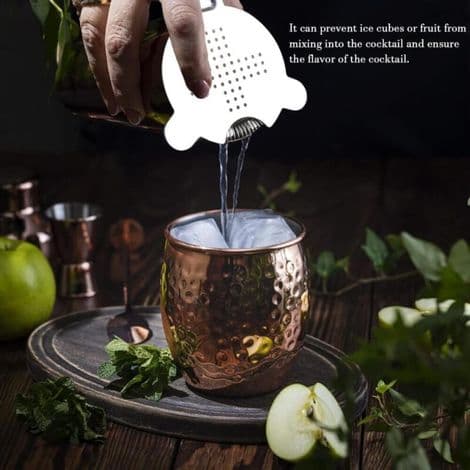 2-delt cocktail-si i rustfrit stål, professionel si til kommerciel eller hjemmebartending