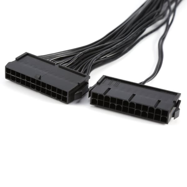 Mining Dual PSU-adapter - 24-pin ATX strømforsyningskabelkontakt - 30 cm