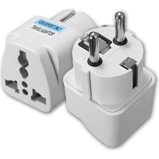 Stikadapter - CR2AB - Universal (UK/US/EU/AU → EU) - 250V 10A - 2 runde ben
