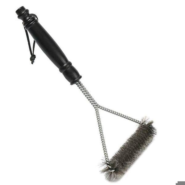 Grillrensebørste, tilbehør til havemøbler (30,5 cm, 3-sidet rustfrit stål)