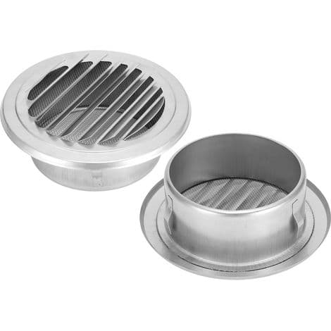 Annan hemutrustning och tillbehör - Ventilationsrörsskydd - Platt galler - 304 rostfritt stål - 125 mm diameter - Vind- och insektskydd