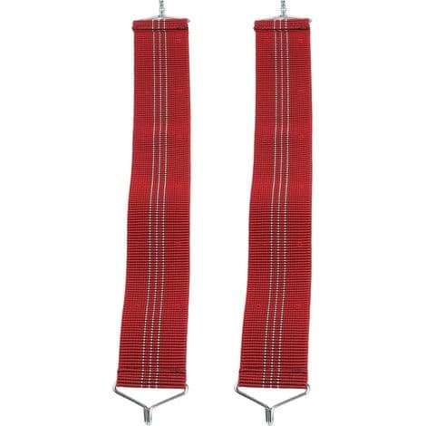 Gravity Set med 6 Förstärkta Stolremmar med Stålkrokar för Lutningsfixering, Röd, 36 cm