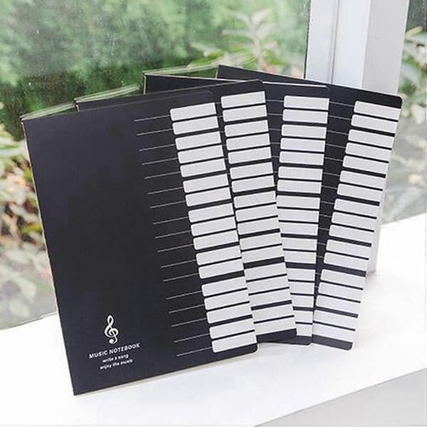 Højkvalitets 3x Fem Linjer Musiknoder Notesbog Musik Tab Staff Nodesystem Notesbog