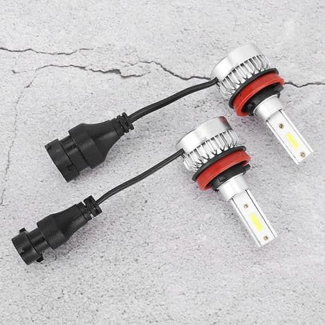 Vanntette 110W 6000K LED-pærer til billykter, kompatible med H8/H9/H11 tåkelys (2 stk)