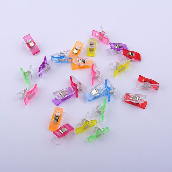 120 stk. plastklemmer, multifunksjonelle syklips, festemidler, håndverk, quilting, for sying og innbinding - utskiftbare