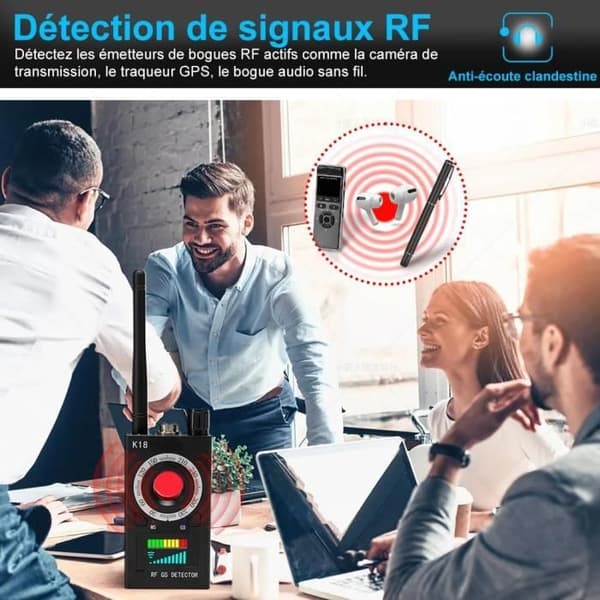 RF-detektor - Anti-spion - Forbedret version - Høj følsomhed - Bærbar - Multifunktionel