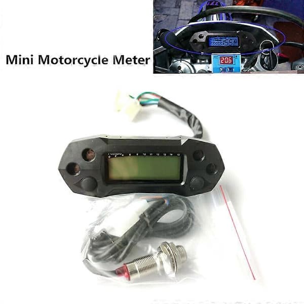 Motorcykel Speedometer LCD Display Odometer Elektrisk Karburator Måler