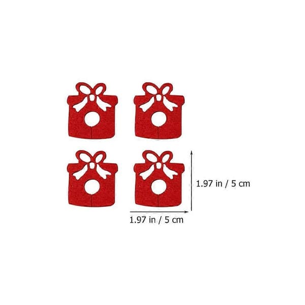 Julepynt vinglas filtringe til fest 40 stk. assorterede farver