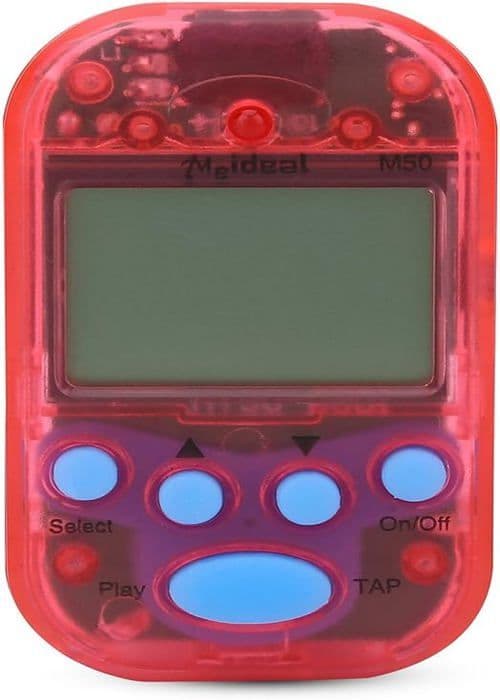 Minimetronom, M50 LCD Digital Beat Tempo för piano, fiol, gitarr, trummor (röd)