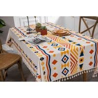 Rektangulær duk - NAYOROOM - 140x200cm - Vanntett - Flekkbestandig - Bomull og lin