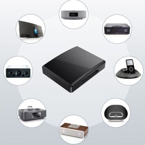 30-pins Bluetooth-adaptermottaker for iPhone, iPod, Bose SoundDock og andre 30-pins dokkhøyttalere