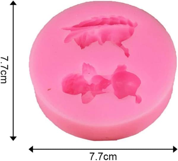 Silikoneform, harpiksform, gipsform, epoxyharpiksform, 3D hjerteformet engel harpiksstøbeform