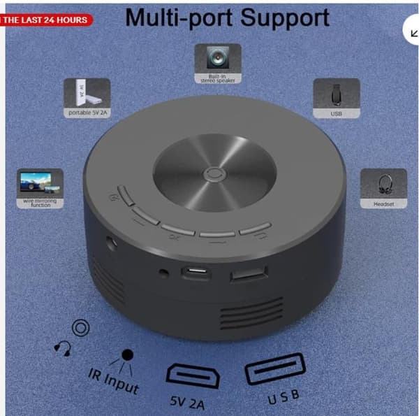 Mini bærbar WiFi LED-projektor hjemmebiograf Android TV Bluetooth USB 1080P