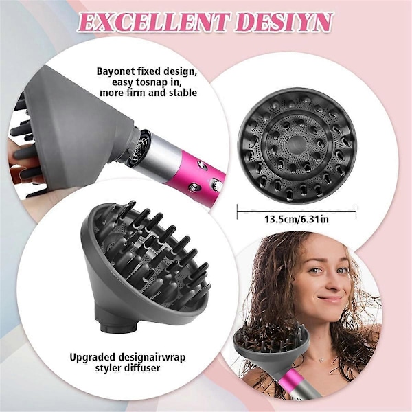 Diffusormunstycke Locktång Konvertering för HS05 HS03 HS01 Styler Hårtork Diffusormunstycke Tillbehör
