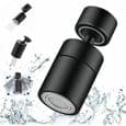 Kranlufter - LARGEIGHT - 360° svingbar - 2 justerbare moduser - Adapter inkludert - Svart olje-gnidd bronse