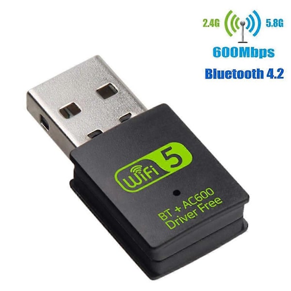 WiFi-adapter Dual Band Nätverkskort Mini för PC Laptop Nätverksverktyg