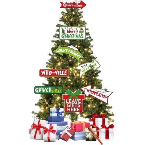 Bestselgende Grinch julepynt, Grinch dekorative paneler, julepynt, festutstyr