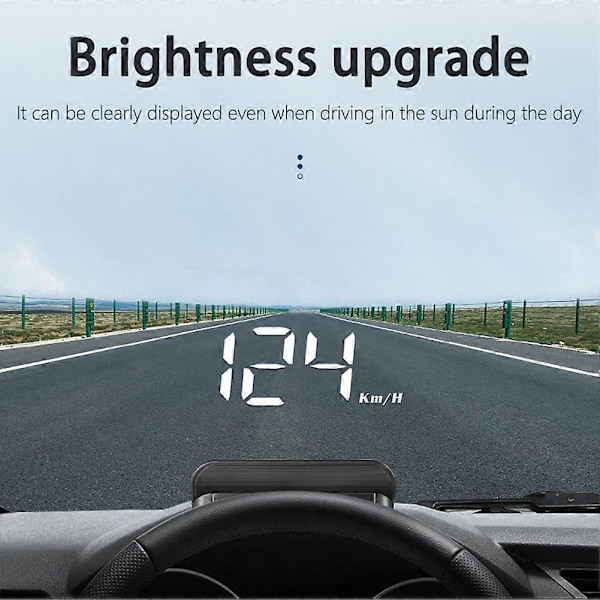Multifunktionell OBD2 Bil HUD Head-Up Display Vindruta Bilhastighetsprojektor Digital Hastighetsmätare Temperaturvisning