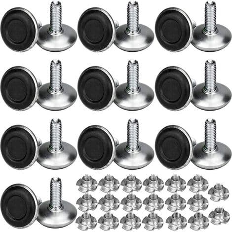 20 säädettävän huonekalujalan sarja, M8x20x30mm - Tasoitustuet tuoleille ja pöydille