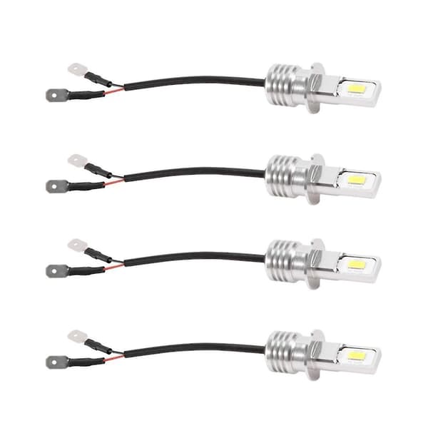 4x H3 LED Tåkelys Kjørelys Pære Kit 6000k 100w