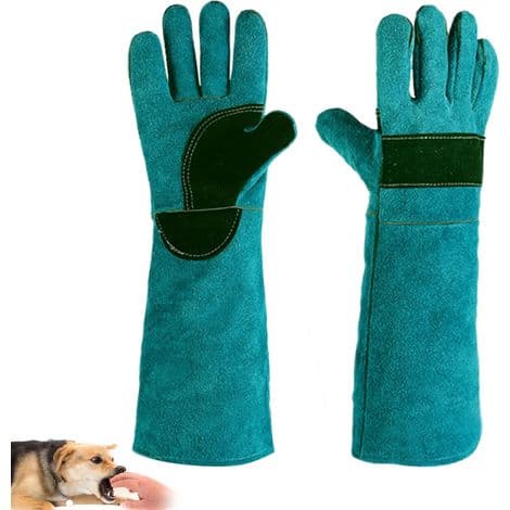Bitsäkra skyddshandskar, gröna djurbeständiga handskar 45 cm