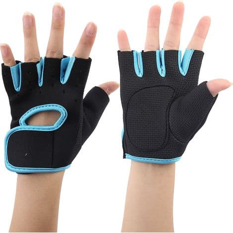 Unisex halvfingerhandskar för styrketräning, gympass och pull-ups - Handskydd, storlek L