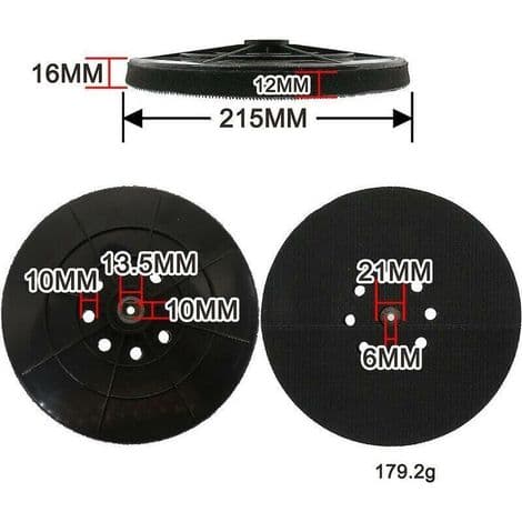 215 mm slibepude kompatibel med tørslibere - Robust og præcis - ULISEM