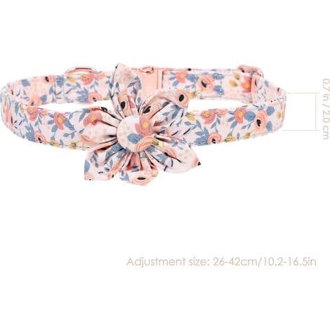Hundhalsband med blomdekor