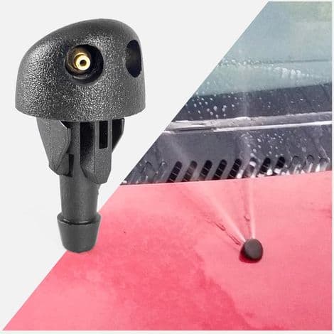 Sæt med 2 forrudevaskerdyser kompatible med Renault Clio 1998 til 2014 og Renault Symbol 2008 til 2012. Forrudeviskerdyse 7700413545.