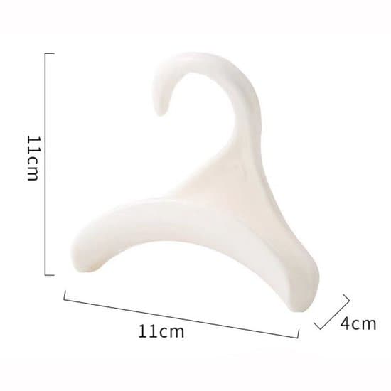 10-pack väskhängare med böjda krokar för väskor, slipsar, sjalar, garderobsorganisation - 11*11*4 cm - Vit